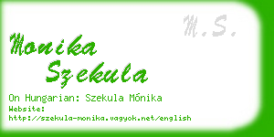 monika szekula business card