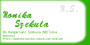 monika szekula business card